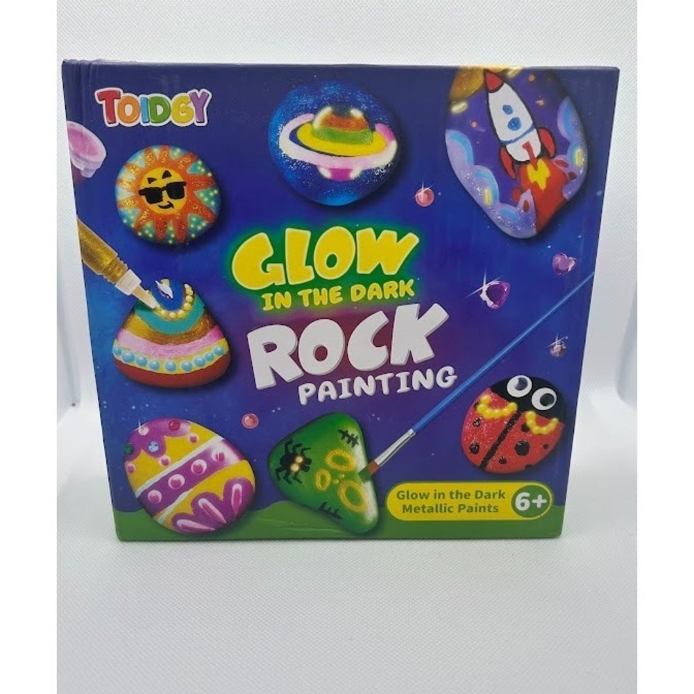 Toidgy Glow in the Dark Rock Painting Kit for Kids - Arts & Crafts Set